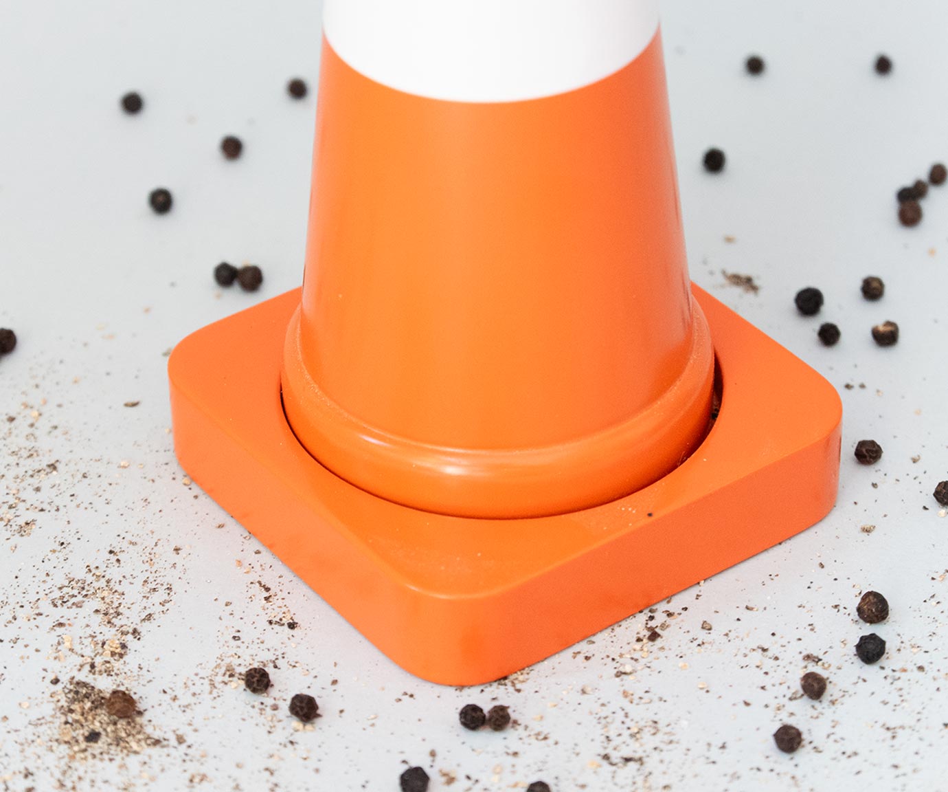 Traffic cone pepper mill
